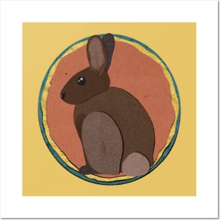 Paper Craft Rabbit Posters and Art